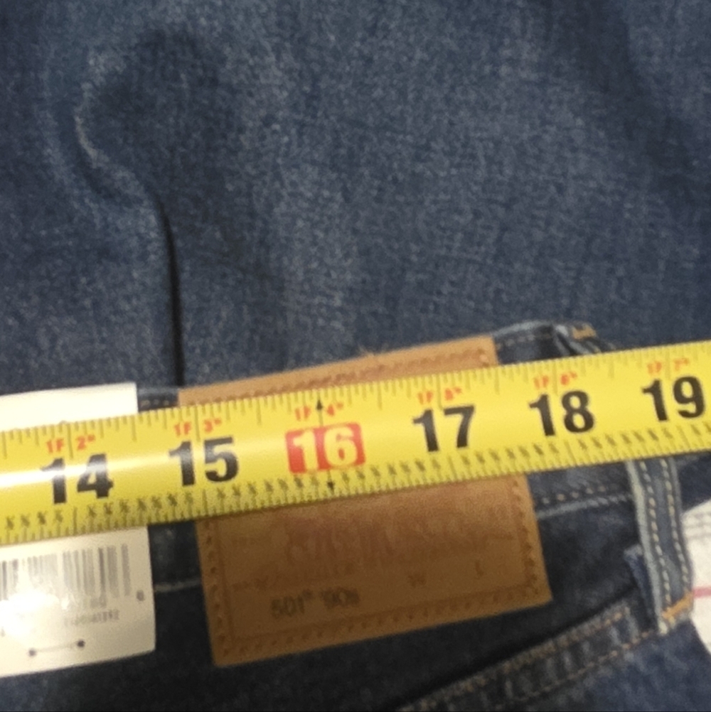 Levis Womens 501 '90s Selvedge Jeans Dark Wash Size 34 X 30 NWT - Picture 5 of 10
